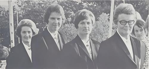 Miss Cushla Sullivan, Miss Heather Booth, Miss Glennis Taylor, Mrs. Brenda Greenall